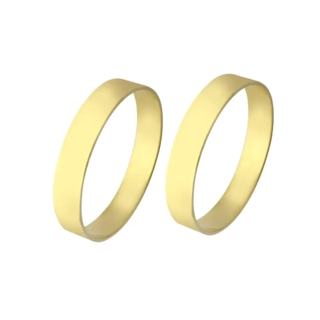 Aliança de Casamento e Noivado de Ouro Reta