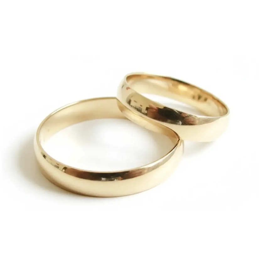 Aliança de Casamento de Ouro Anatômica 5,0mm