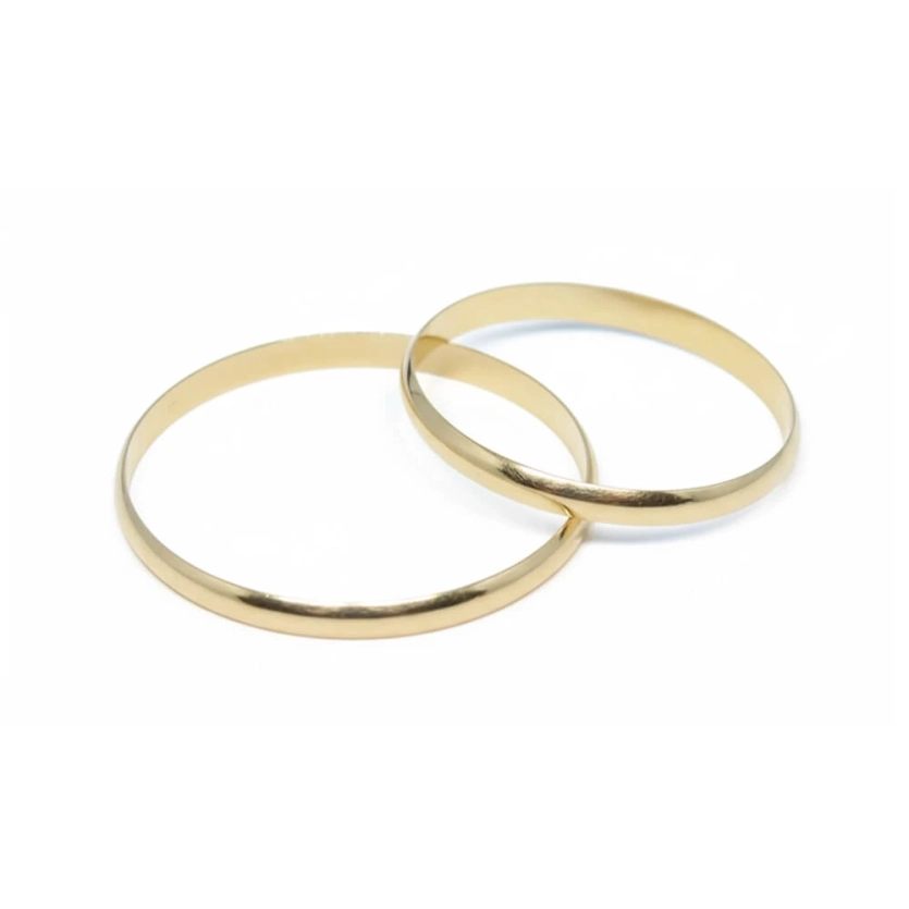 Aliança de Casamento Ouro 18k Abaulada 2mm