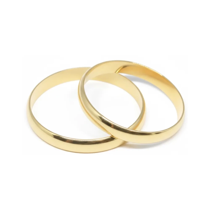 Aliança de Casamento de Ouro - Abaulada Fina 2,5mm