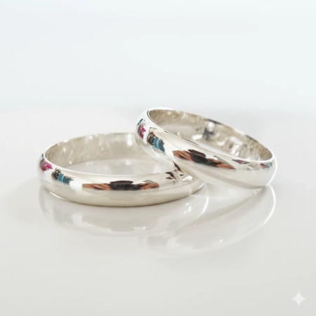 Aliança de Compromisso de Prata - 3,8mm