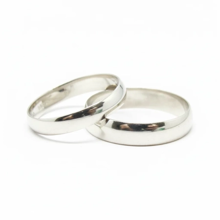 Aliança de Compromisso de Prata - 4,5mm