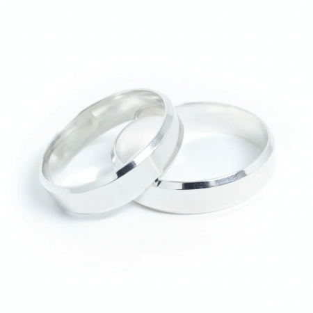 Alianças Namoro Chanfrada Anatômica 5mm - LSR Joias