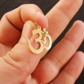Joias Artesanais - Pingente de Ouro Símbolo Ohm