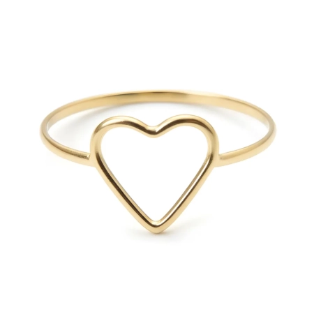 Anel de Ouro 18k Coração Eterno - Coleção Formas - LSR Joias