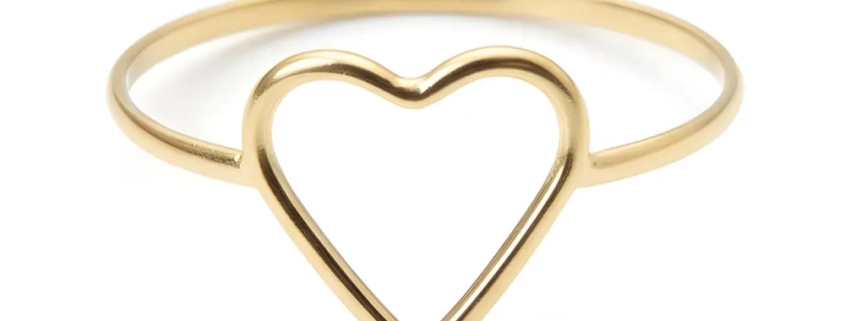 Anel de Ouro 18k Coração Eterno - Coleção Formas - LSR Joias