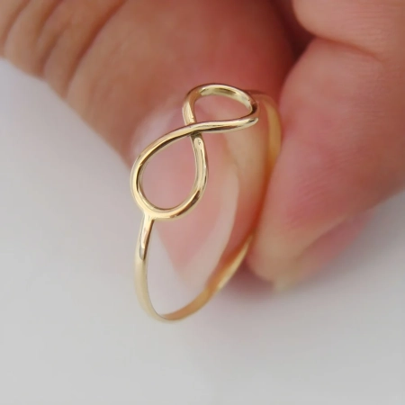 Anel de Ouro 18k Infinito Harmonia - Coleção Formas - LSR Joias