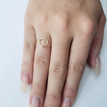 Anel de Ouro 18k Círculo Samsara - Coleção Formas - LSR Joias