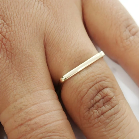 Anel de Ouro 18k Quadrado Eterno - Coleção Formas - LSR Joias