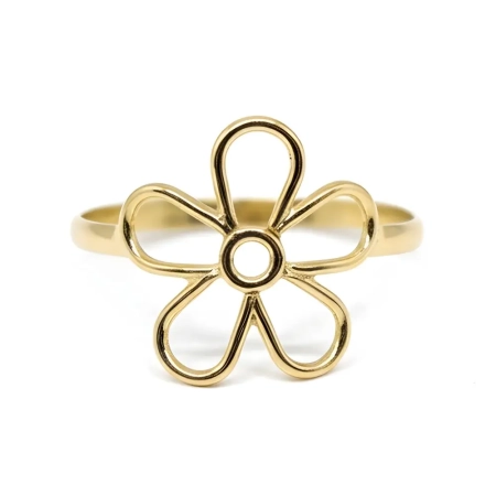 Anel de Ouro 18k Flor do Cerrado - Anel Exclusivo LSR Joias - Joalheria Artesanal