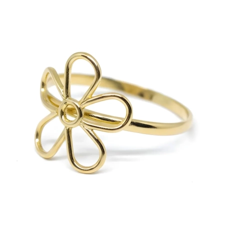 Anel de Ouro 18k Flor do Cerrado - Anel Exclusivo LSR Joias - Joalheria Artesanal