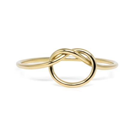 Anel de Ouro 18k Nó Eterno - Anel de Ouro Feminino Exclusivo LSR Joias - Joalheria Artesanal