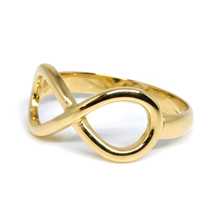 Anel de Ouro 18k Nó Eterno - Anel de Ouro Infinito Majestade - Anel Feminino Símbolo Infinito - Joalheria Artesanal
