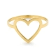 Anel de Ouro 18k Coração Encantado
