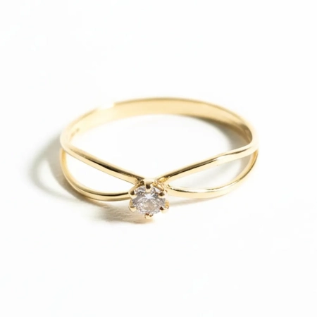 Anel Solitário de Ouro - Anel para Noivado - LSR Joias - Joalheria Artesanal