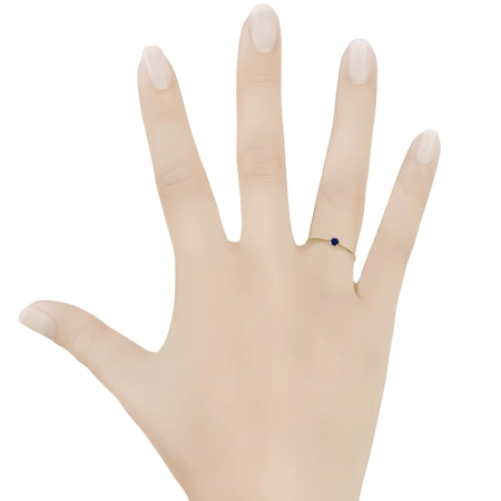 Anel Solitário de Ouro 18k com Safira - LSR Joias Joalheria Artesanal