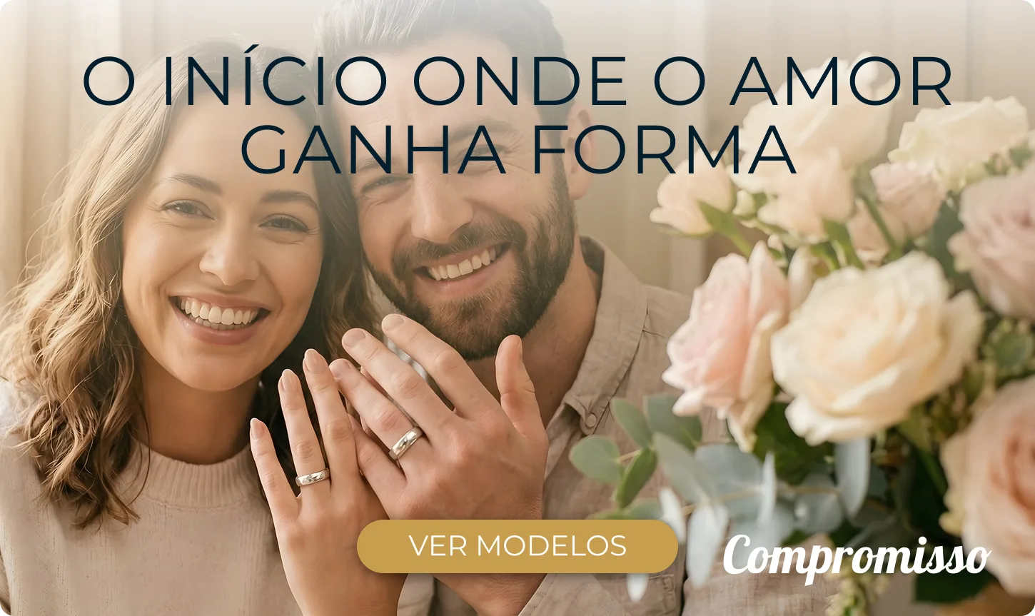 Alianças de Compromisso de Prata LSR Joias - Joias Artesanais