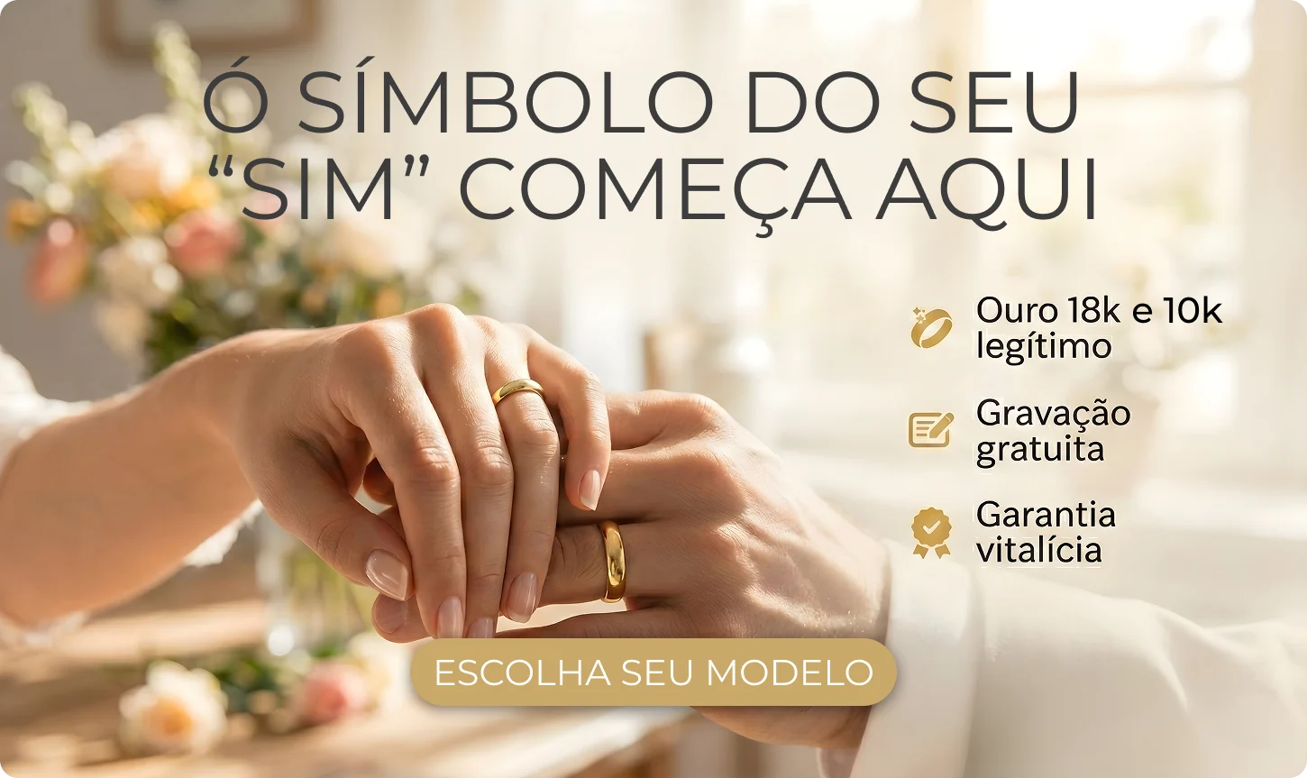 Alianças de Casamento de Ouro 18k e 10k - LSR Joias - Joalheria Artesanal