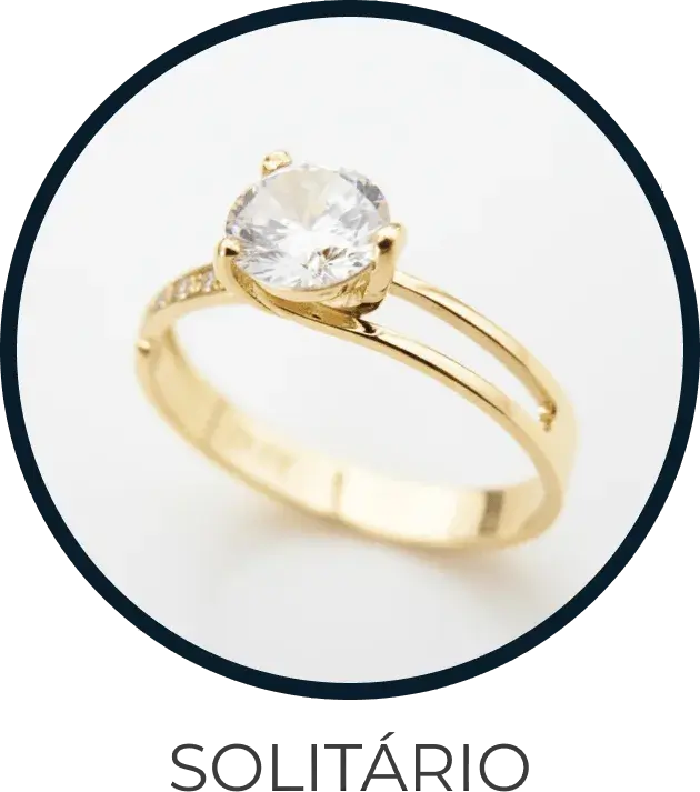 Anel Solitário de Ouro - LSR Joias - Joalheria Artesanal com Alma Mineira